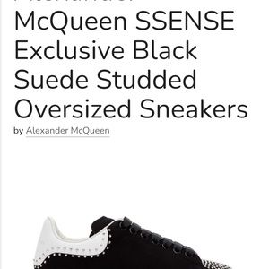Alexander McQueen black suede studded sneakers